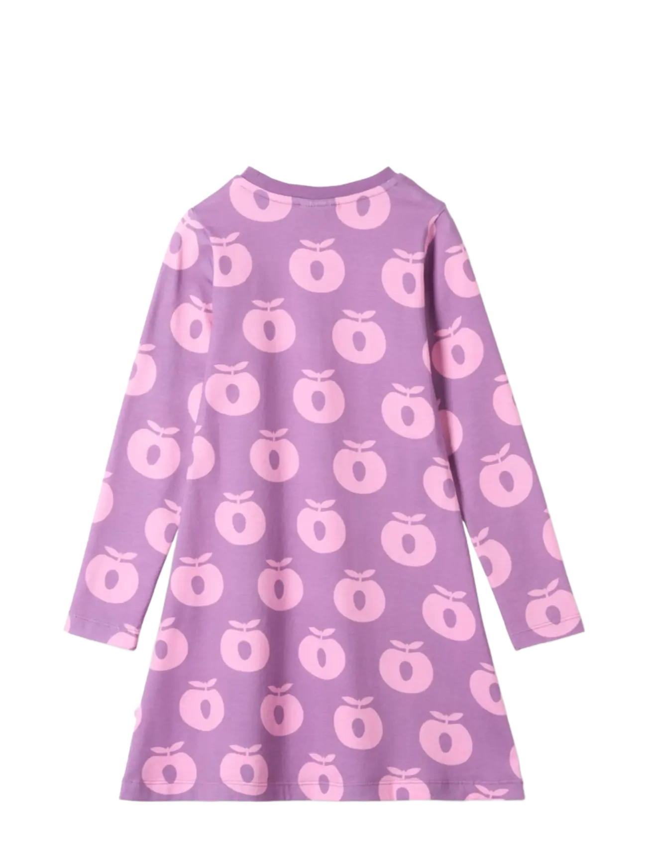 Småfolk - Gala dress with apples - långärmade babyklänningar - purple iris - 2