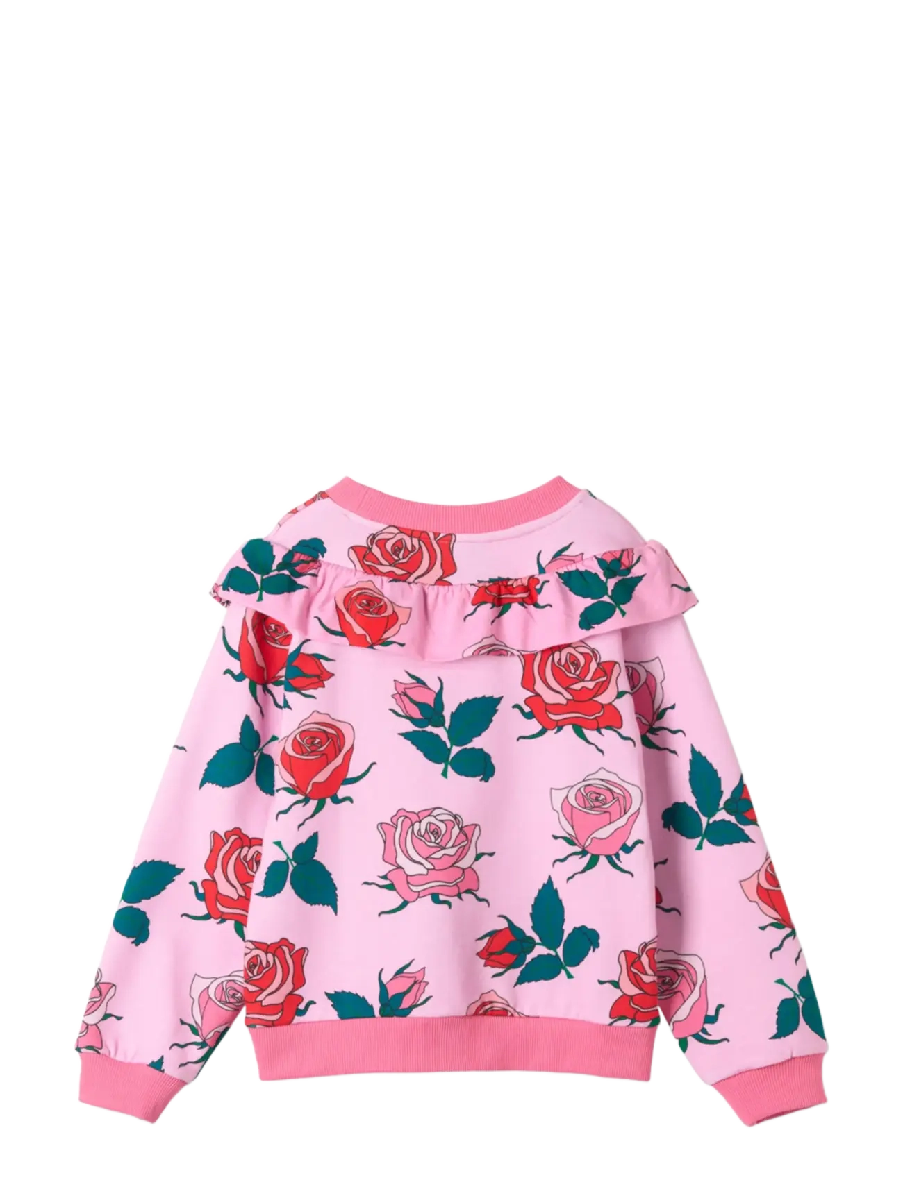 Småfolk - Quincy sweatshirt with roses - efterårstøj - pink lilac - 2