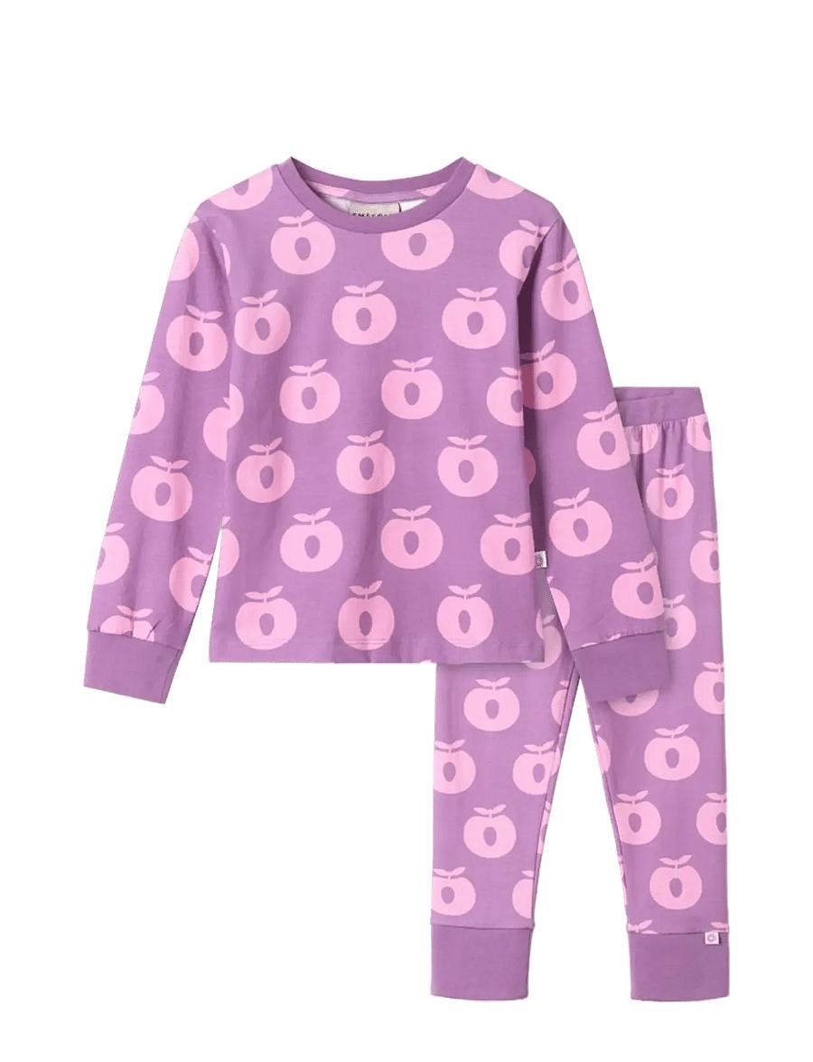 Småfolk - Jubilee nightwear set with apples - pyjamasset - purple iris - 1
