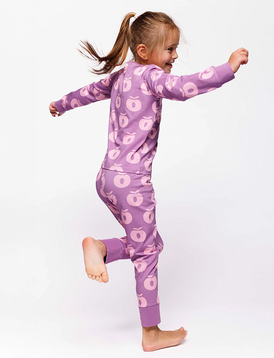 Småfolk - Jubilee nightwear set with apples - pyjamasset - purple iris - 0