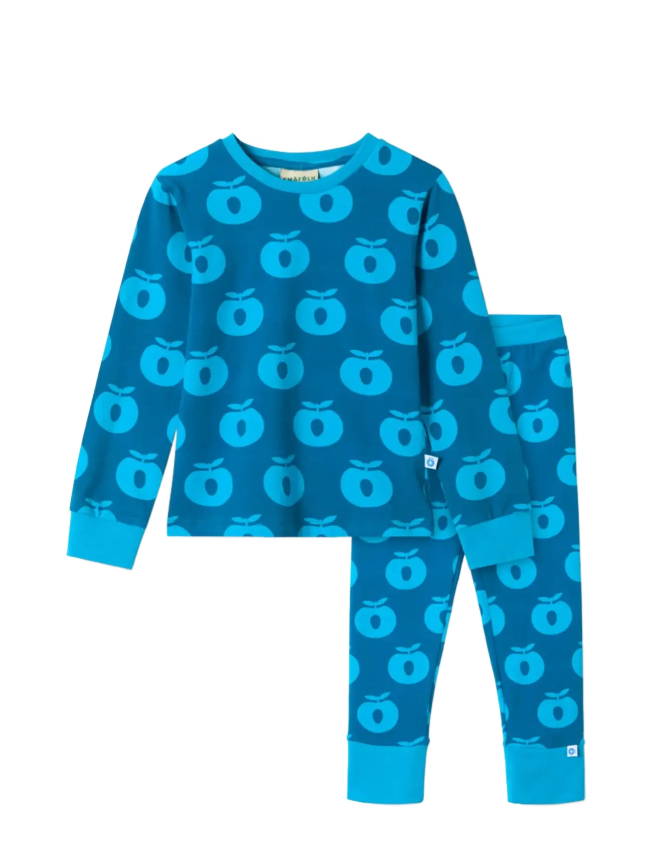 Småfolk Jubilee nightwear set with apples - Småfolk - VIVID BLUE / blue