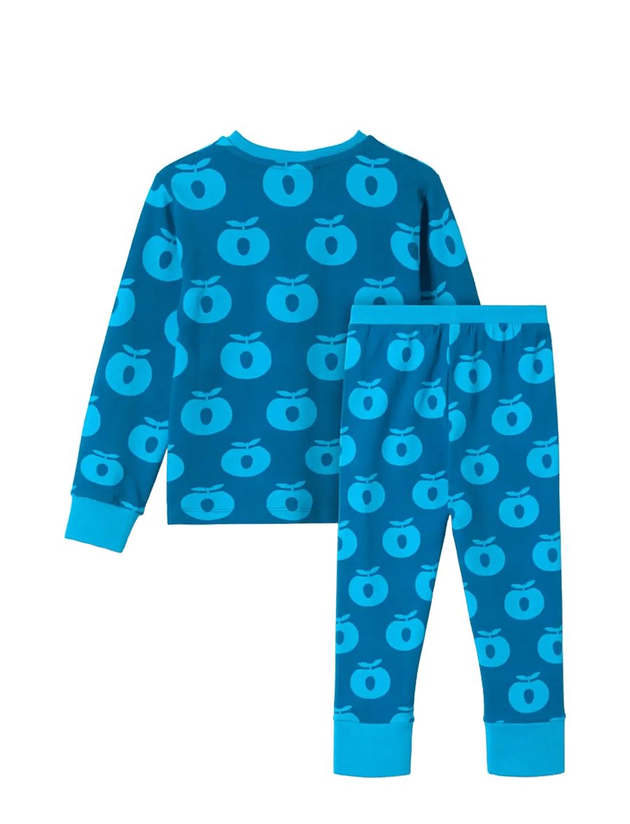 Småfolk - Jubilee nightwear set with apples - pyjamasset - vivid blue - 2