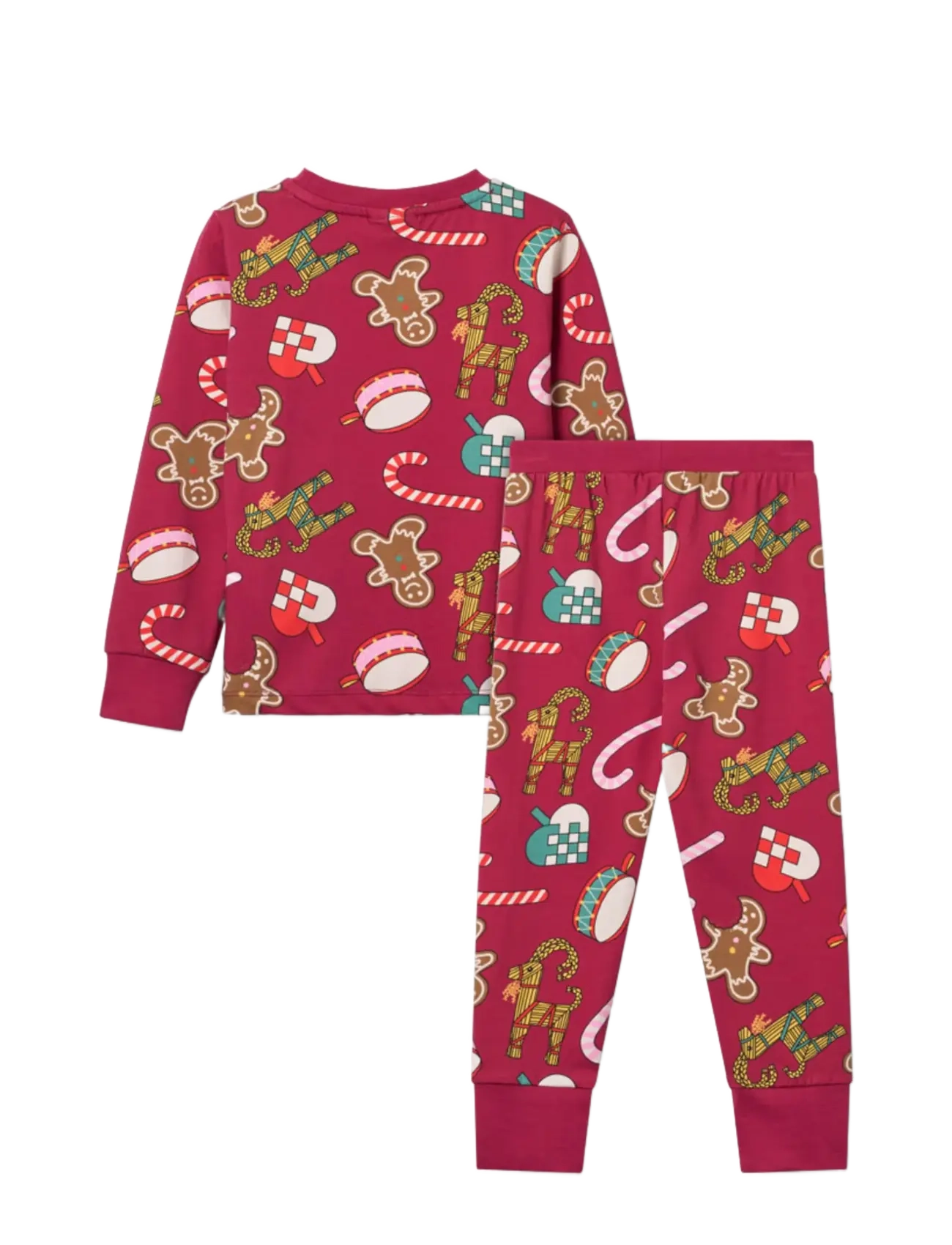 Småfolk - Jubilee nightwear set with Christmas decorations - pyjamasset - amaranth - 2