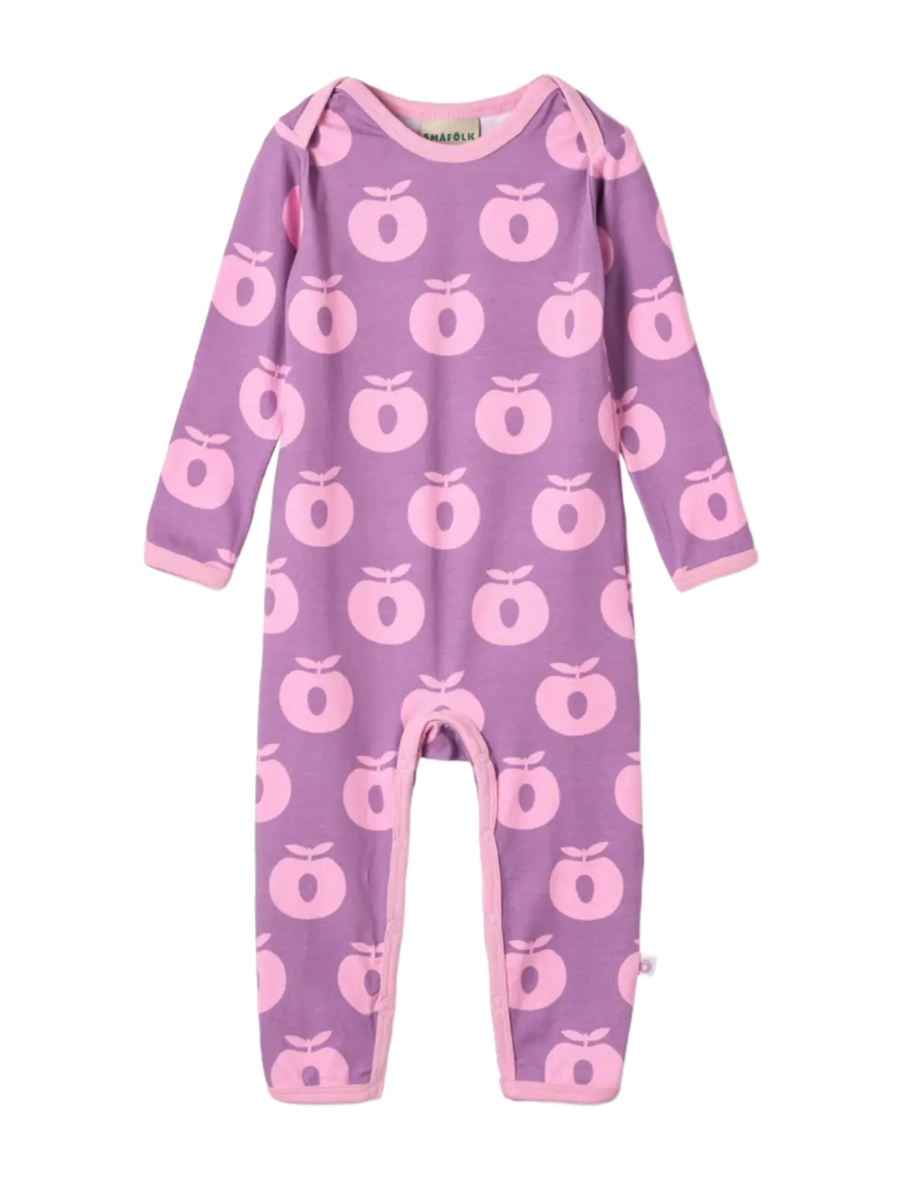 SMÅFOLK Ulm Langärmelig Baby Anzug With Apples Lila - 56 - Kinder