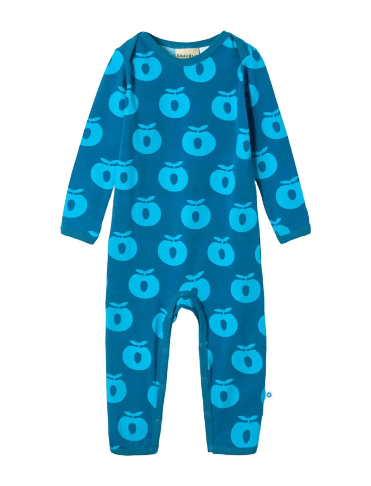 SMÅFOLK Ulm Langärmelig Baby Anzug With Apples Blau - 80 - Kinder