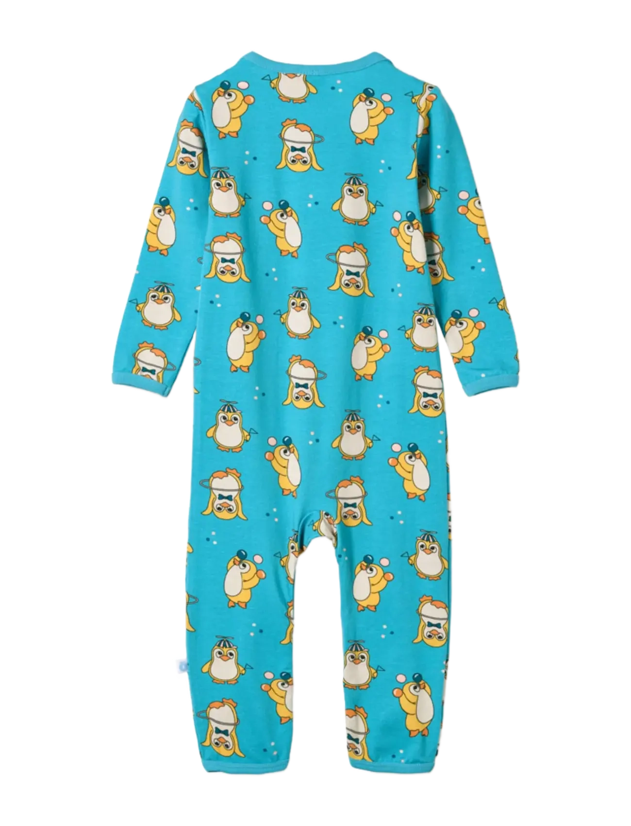 Småfolk - Elstar long-sleeved baby suit with circus penguins - långärmade bodies - petit four - 2