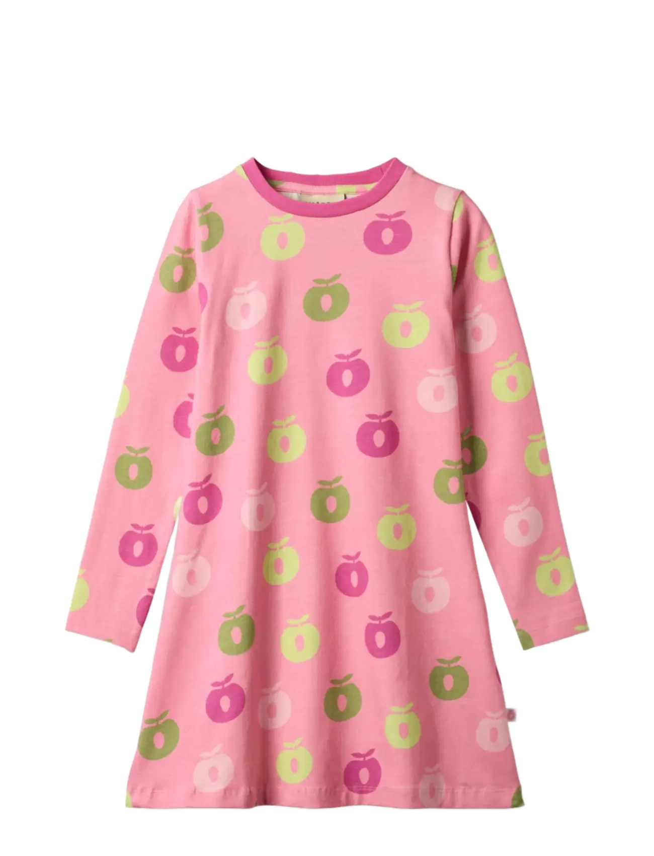 SMÅFOLK Gala Kleid With Apples Pink - 122-128 - Kinder