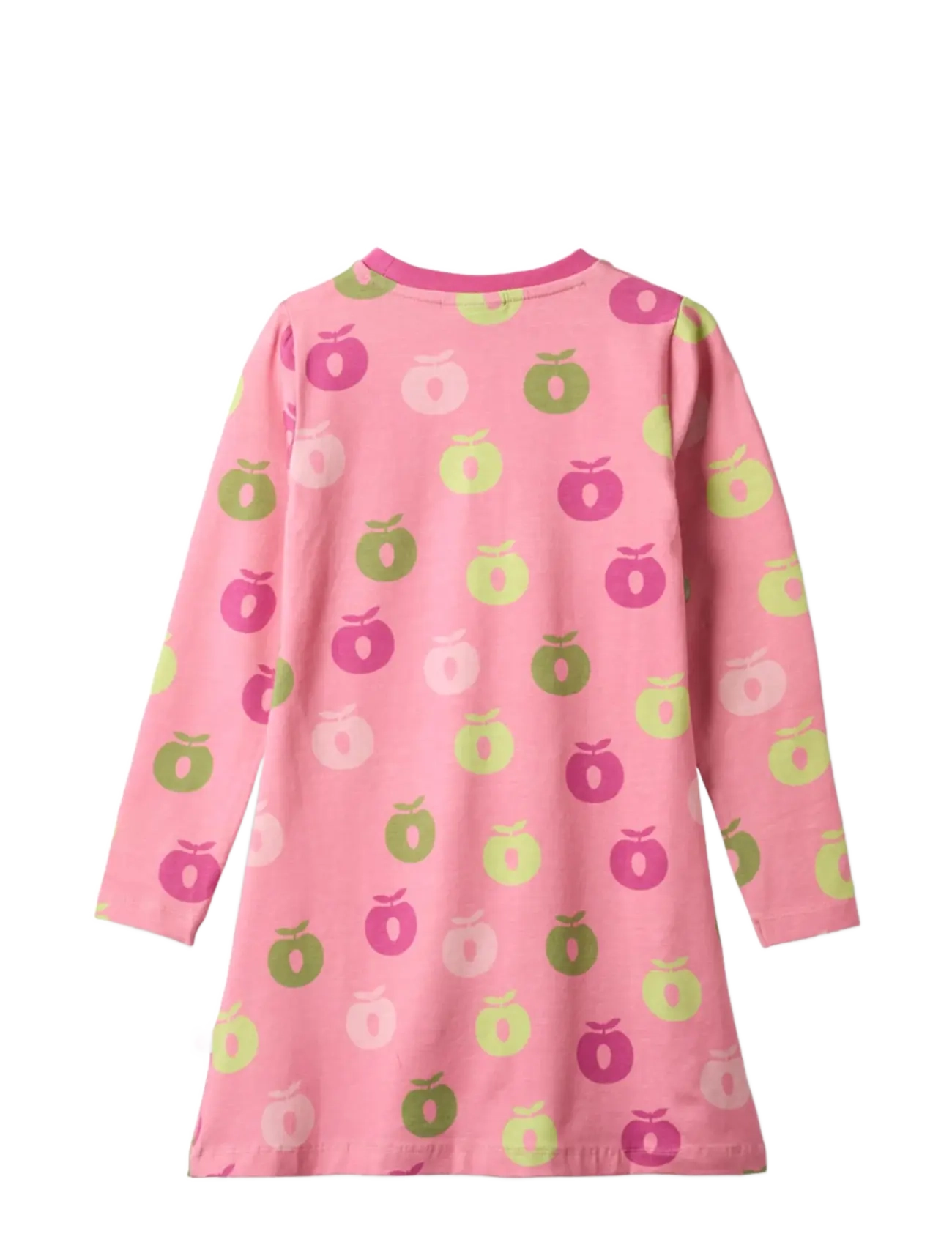 Småfolk - Gala dress with apples - långärmade babyklänningar - candy floss - 2