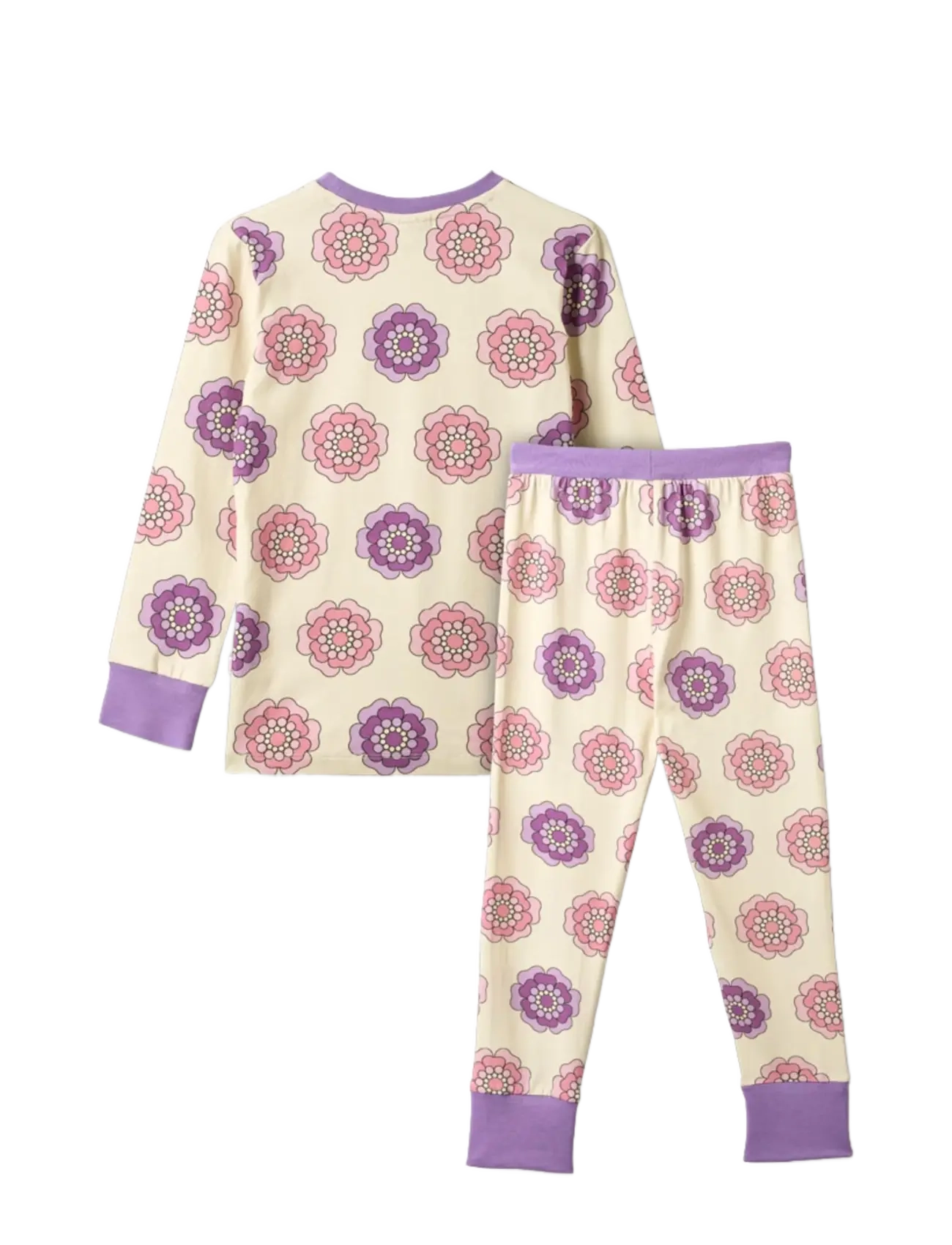 Småfolk - Jubilee nightwear set with flowers - pyjamasset - vanilla - 2