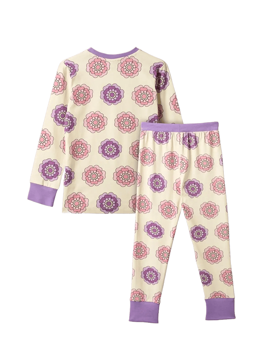 Småfolk - Jubilee nightwear set with flowers - pyjamasset - vanilla - 2