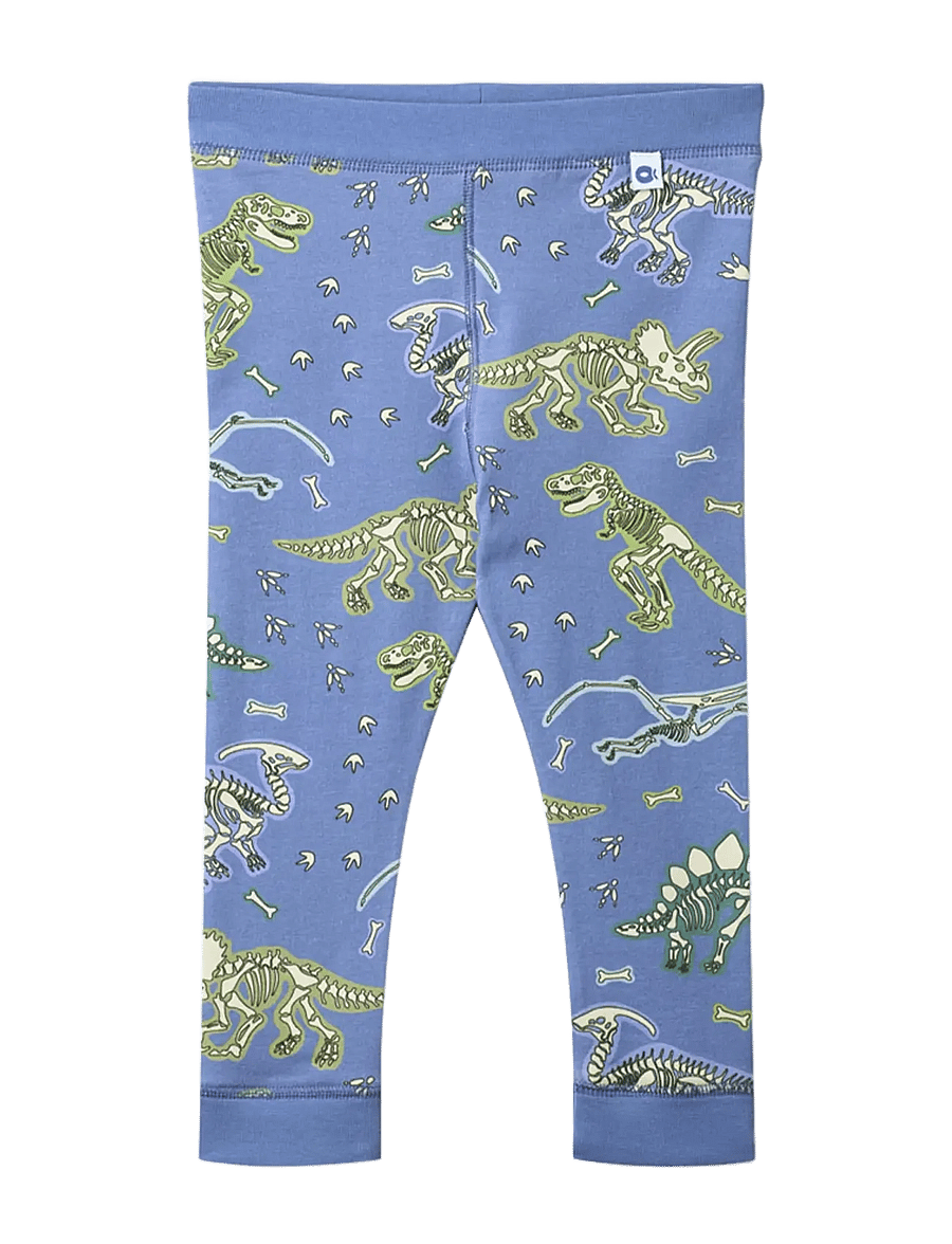 Småfolk - Elstar leggings for baby with dinosaurs - leggings - skyfall - 1