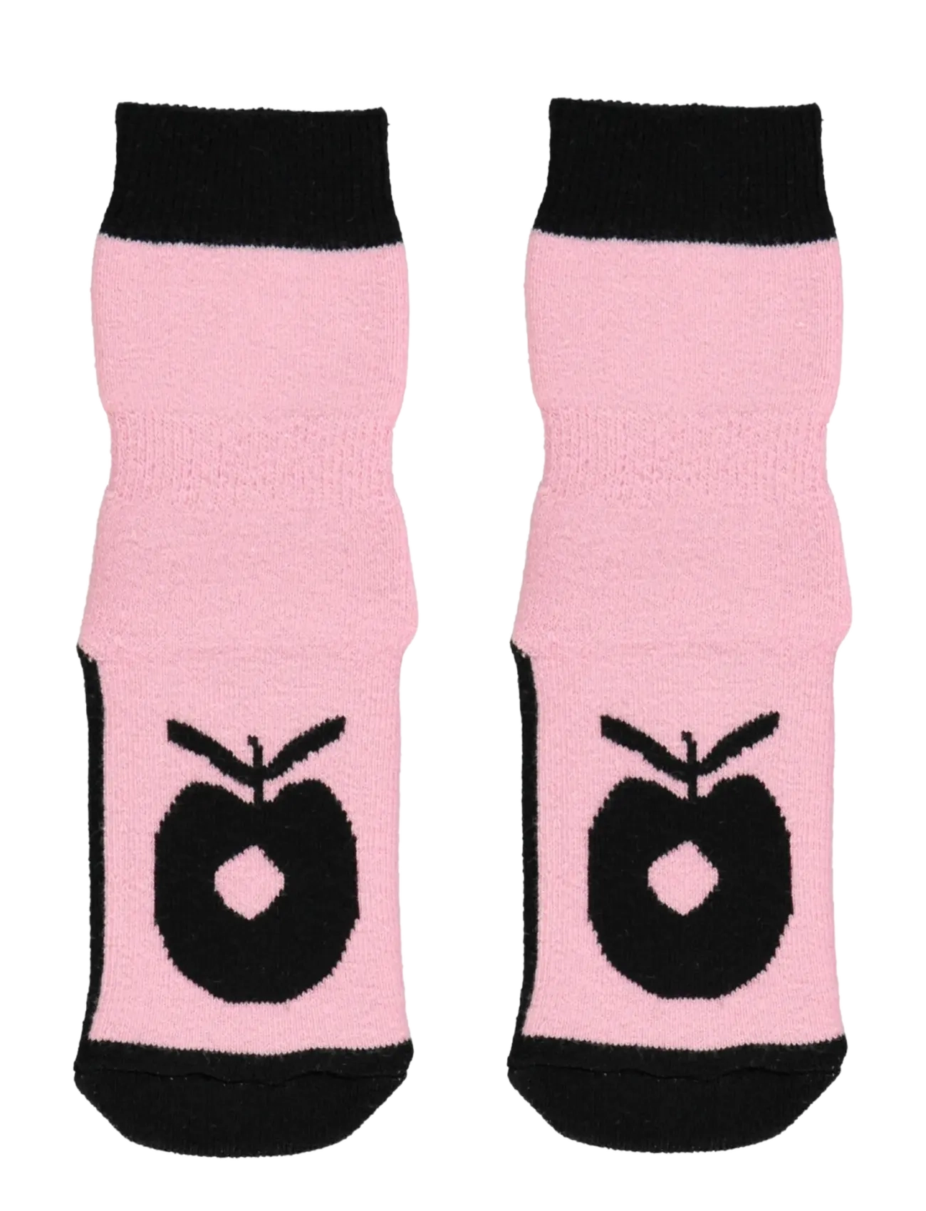 Småfolk Non-slip ankle socks with apple - Småfolk - SEA PINK / pink/rose