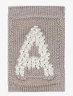Knitted letter A, nature - A BEIGE