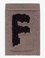 Knitted letter F, nature - F BEIGE