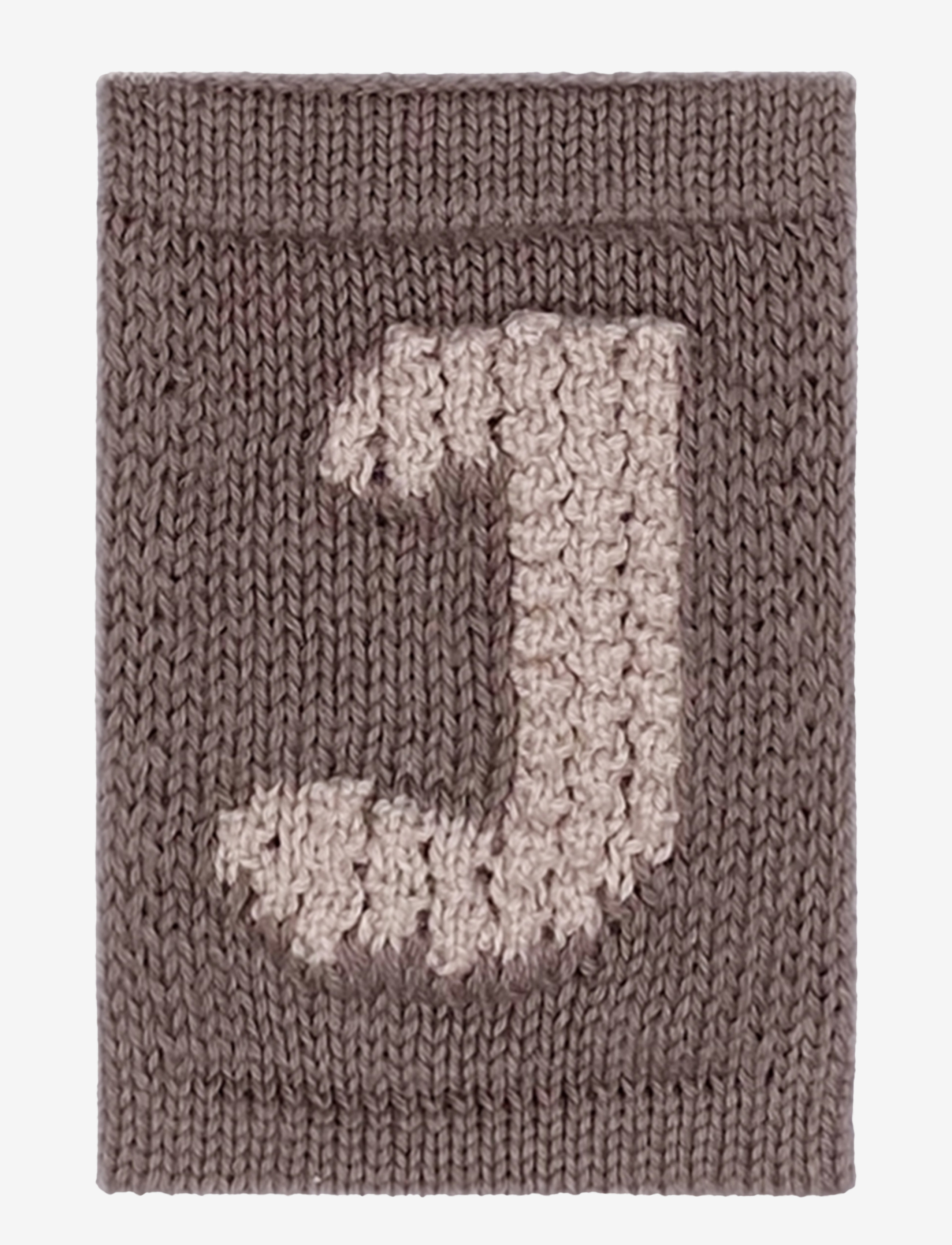 SMALLSTUFF Strick Letter J, Nature Beige - One Size 10 Cm - Kinder