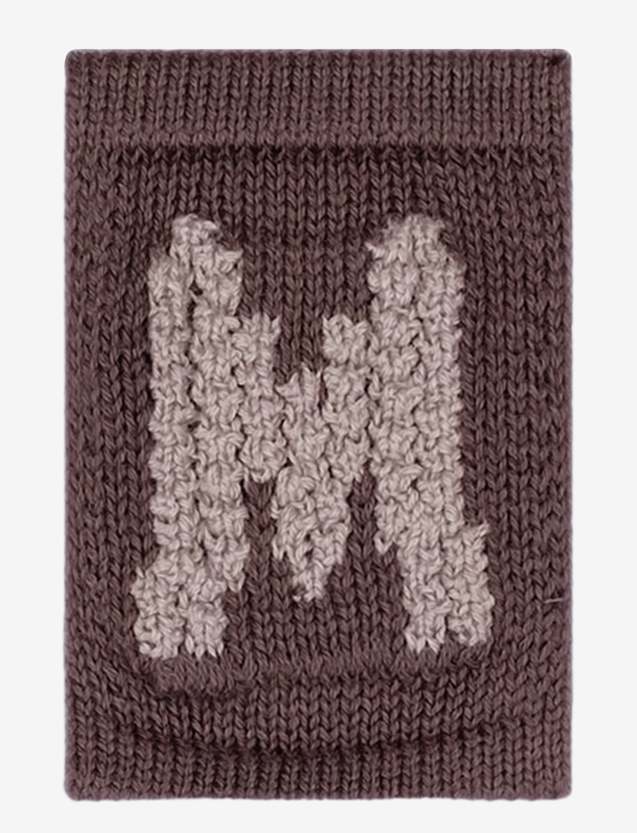 SMALLSTUFF Strick Letter M, Nature Braun - One Size 10 Cm - Kinder