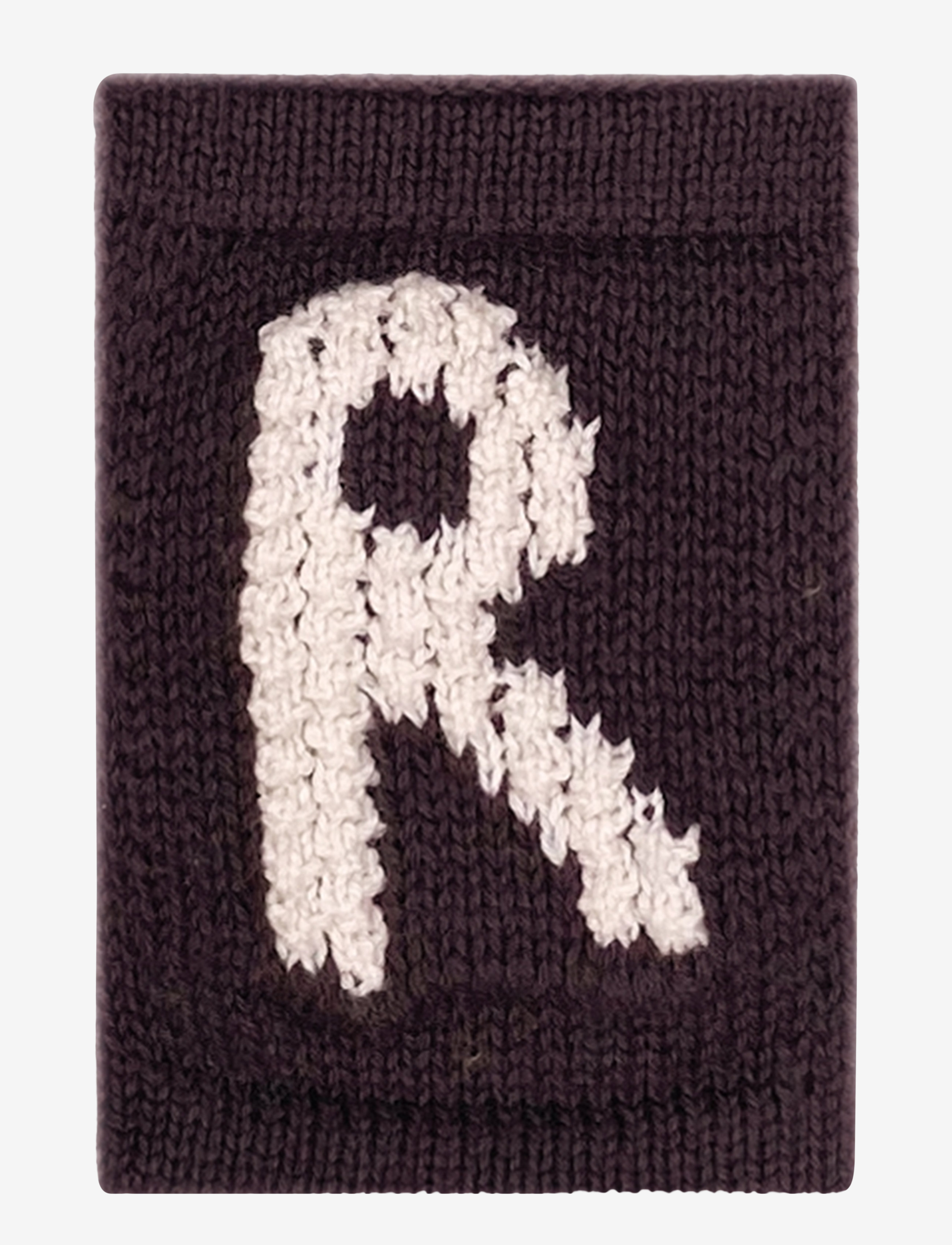 SMALLSTUFF Strick Letter R, Nature Braun - One Size 10 Cm - Kinder