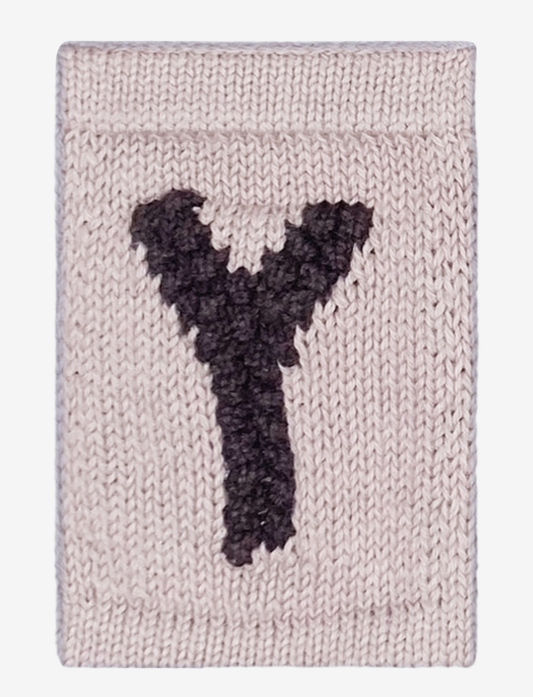 Smallstuff - Knitted letter Y, nature - dekorationsdetaljer - y beige - 0