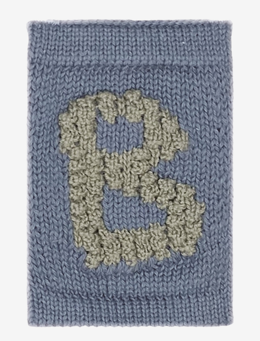 Smallstuff - Knitted letter B, blue - dekorationsdetaljer - b blue - 0