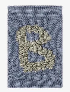 Knitted letter B, blue, Smallstuff