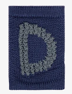 Knitted letter D, blue, Smallstuff