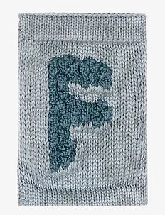 Knitted letter F, blue, Smallstuff