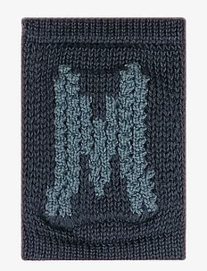 Knitted letter M, blue, Smallstuff