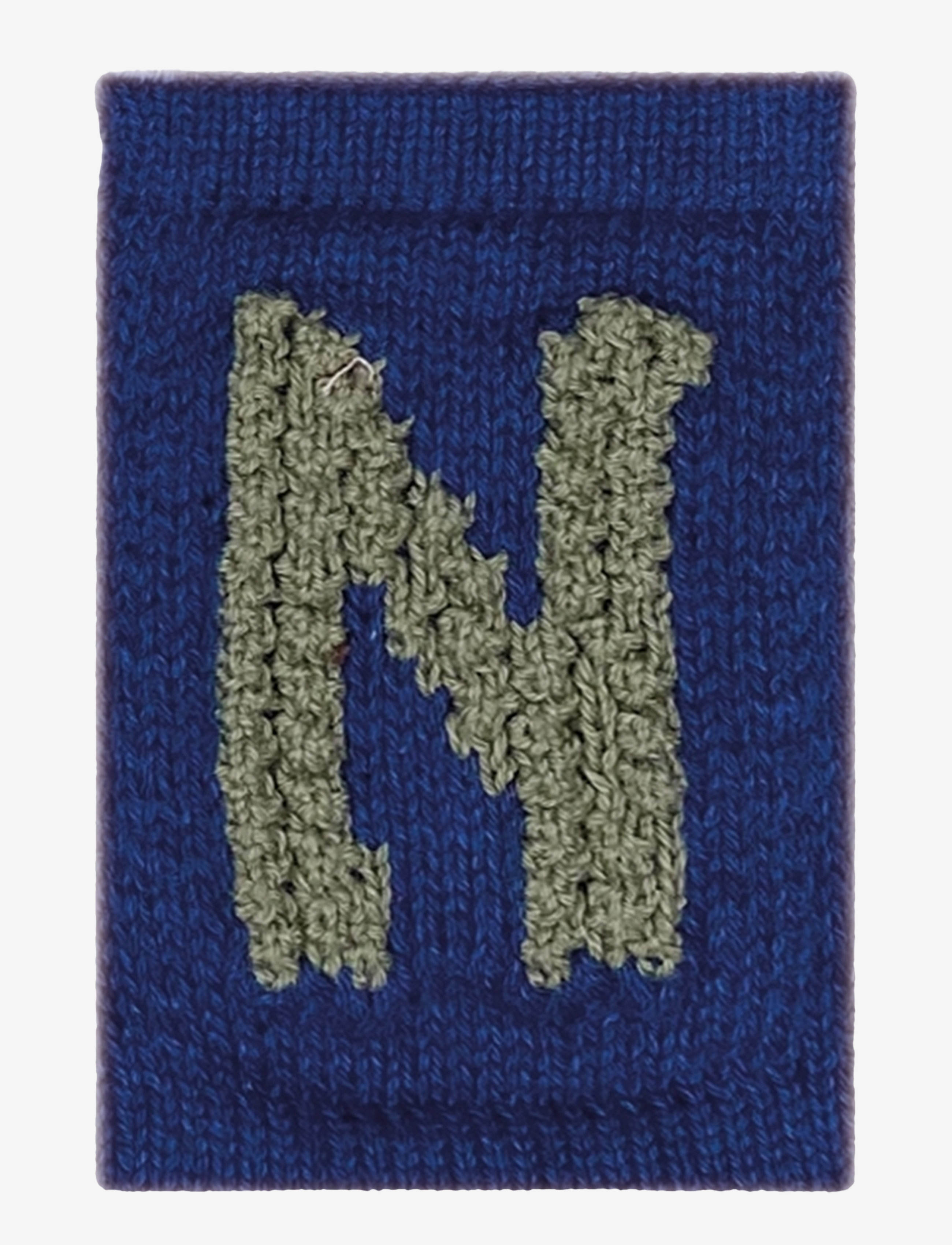 Smallstuff Knitted Letter N, Blue, One Size 10 cm, Kids Decor, Blau - Decoration Accessories-details, Kinder