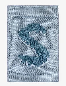 Knitted letter S, blue, Smallstuff