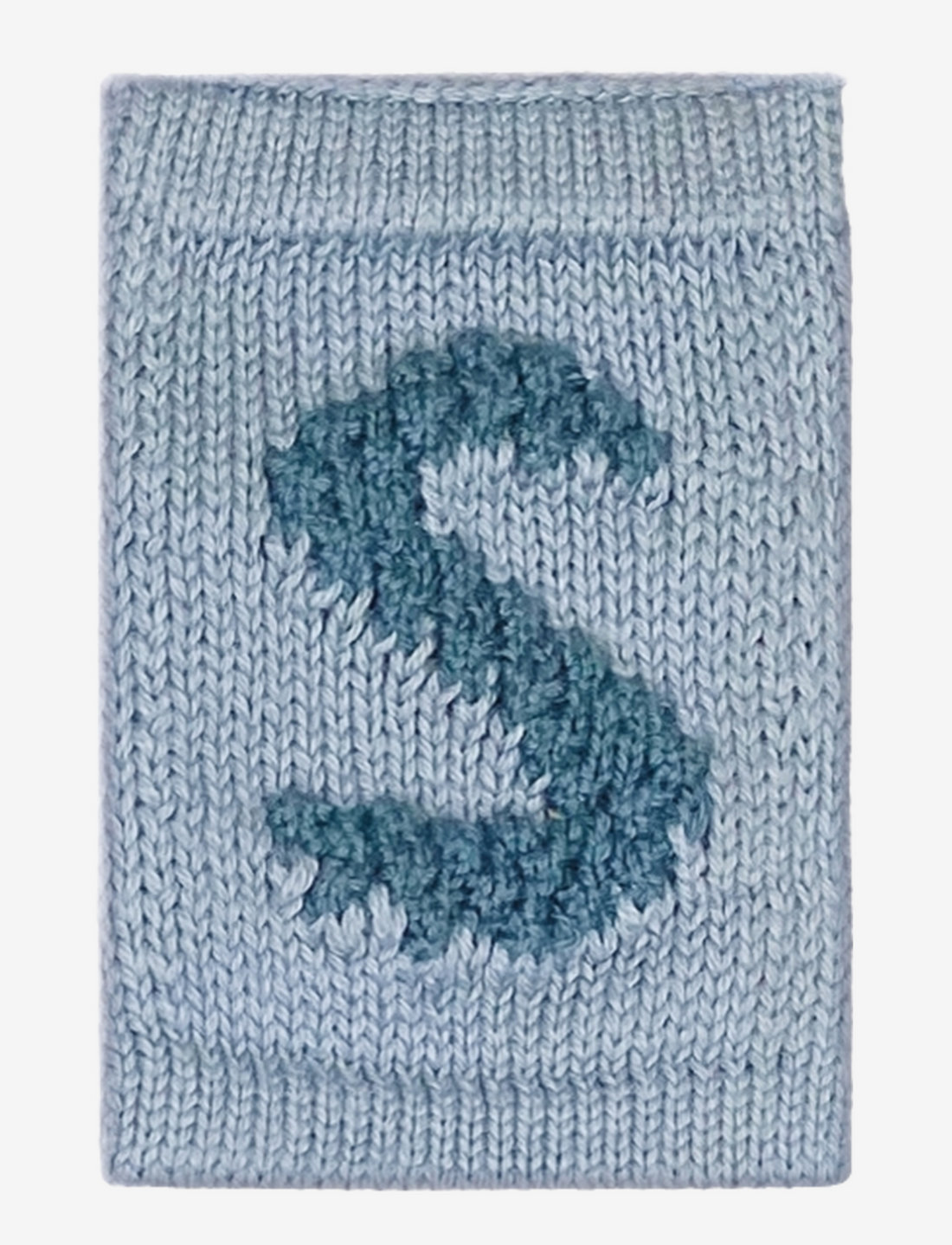 Smallstuff - Knitted letter S, blue - dekorativt tilbehør - s blue - 0