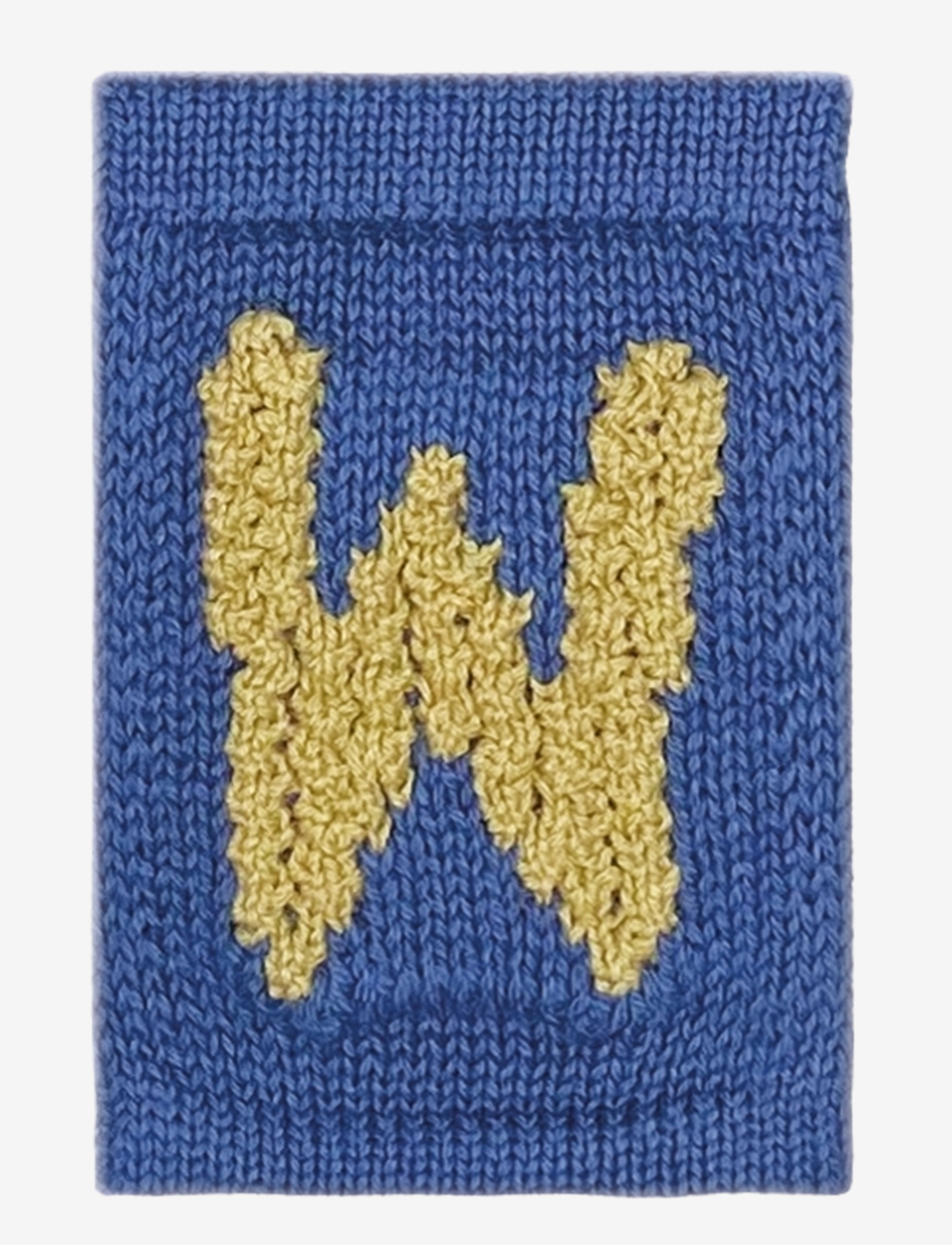 Smallstuff Knitted Letter W, Blue, One Size 10 cm, Kids Decor, Blau - Decoration Accessories-details, Kinder