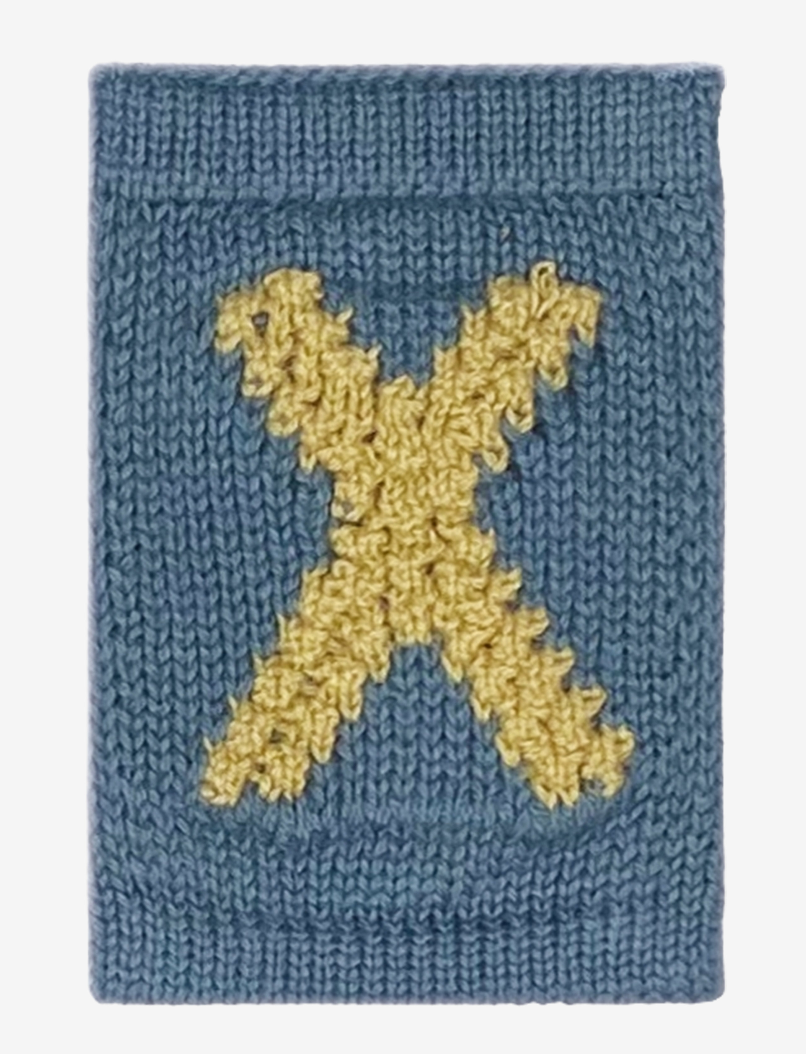 Smallstuff - Knitted letter X, blue - koriste-esineet - x blue - 0
