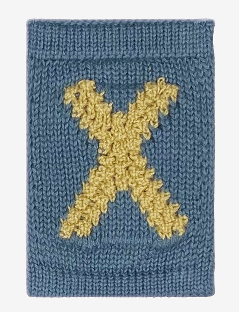 Smallstuff - Knitted letter X, blue - koriste-esineet - x blue - 0