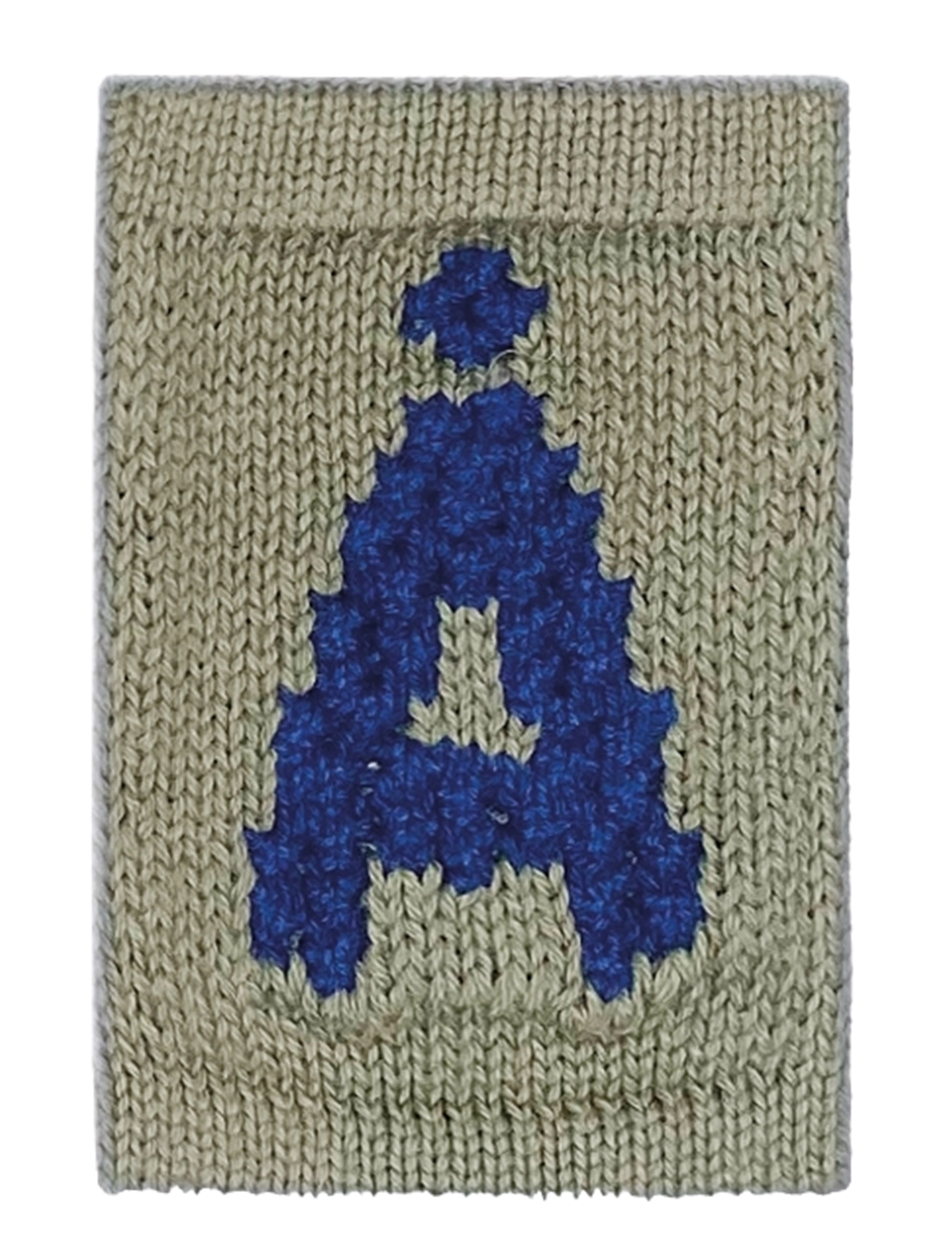 Smallstuff Knitted letter Å, blue - Sisustus - Å BLUE / green