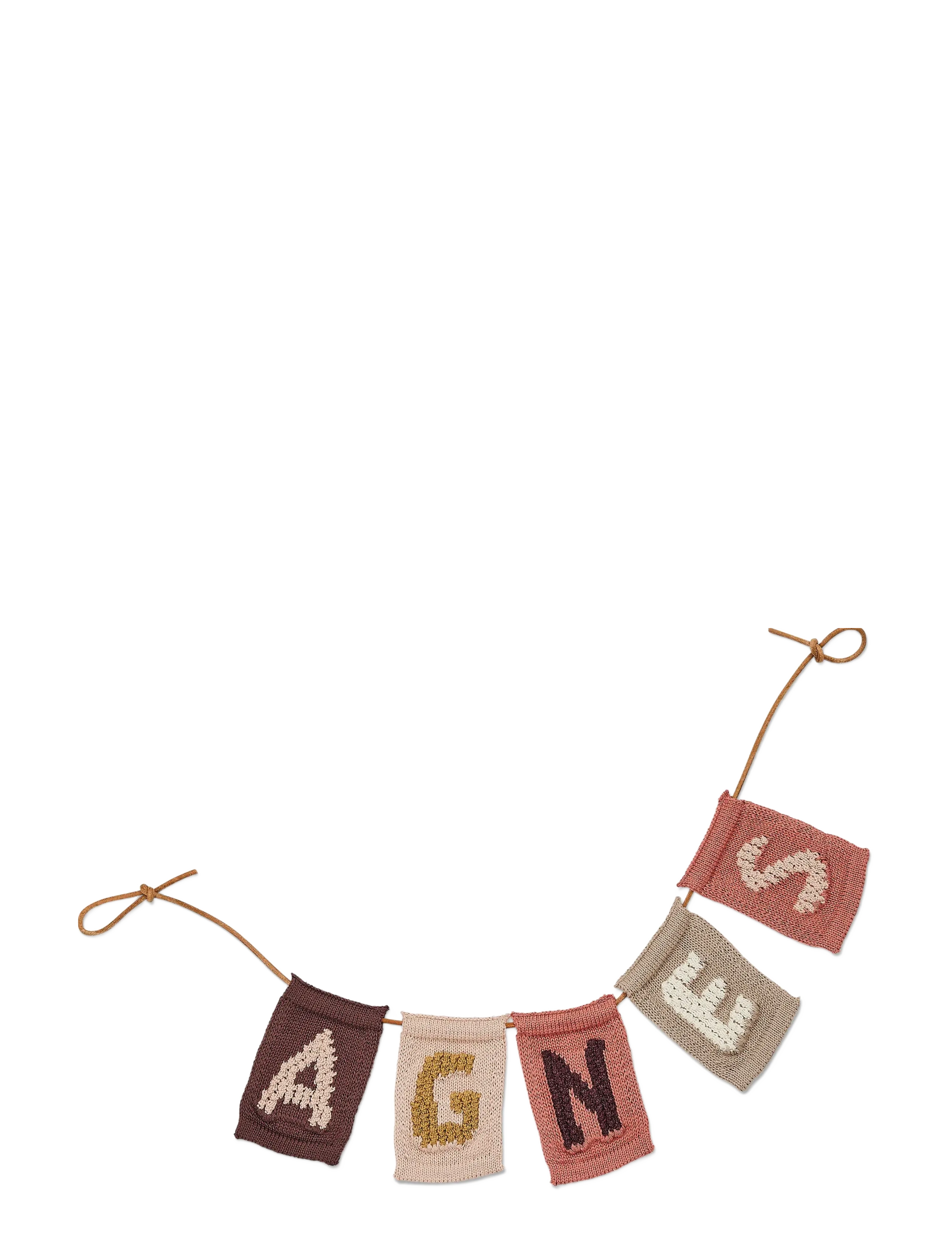 Smallstuff - Knitted letter A, rose - inredning - a pink - 1