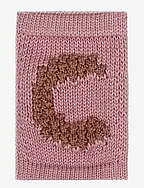 Knitted letter C, rose - C PINK
