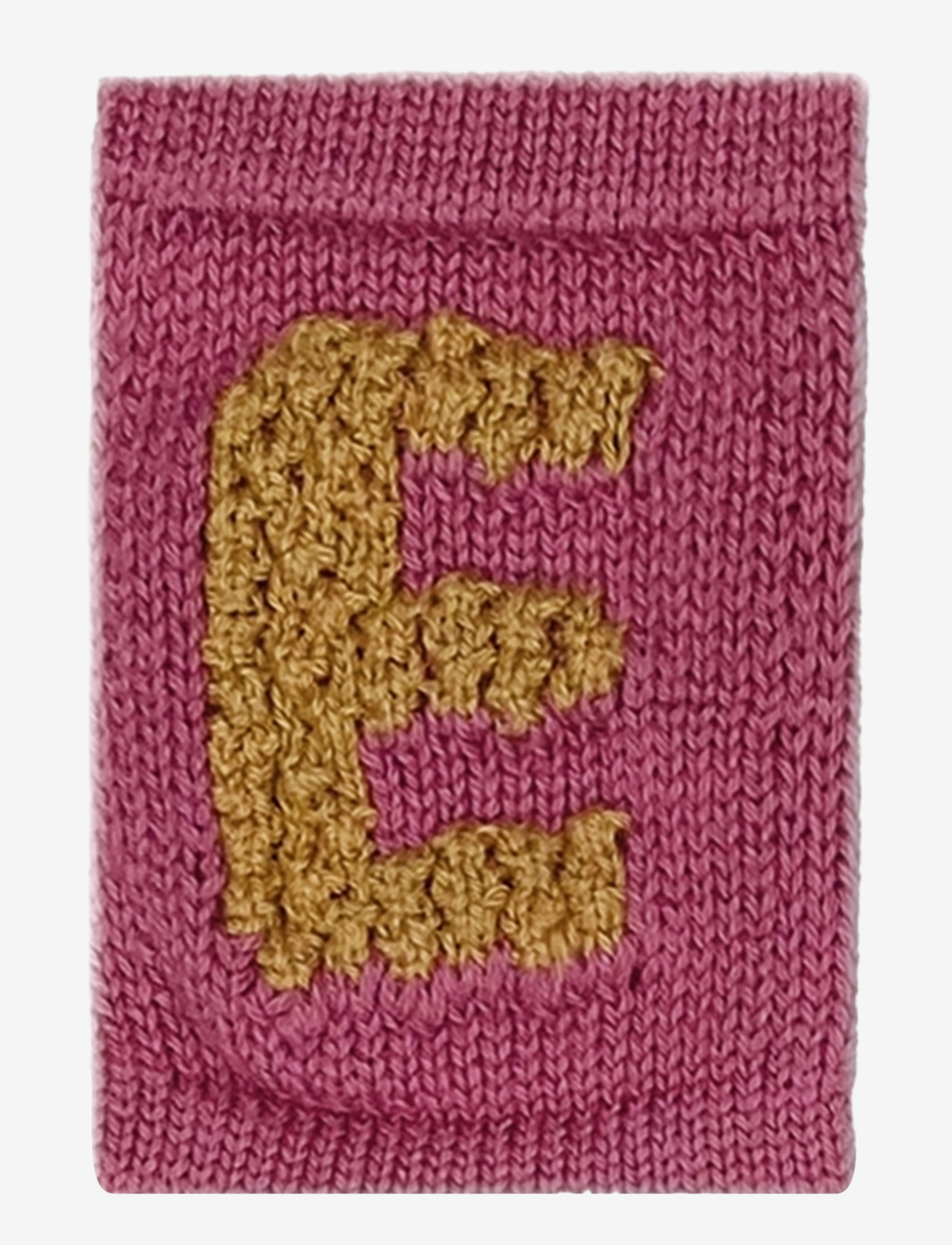 Smallstuff Knitted letter E, rose - Sisustus - E PINK / pink/rose