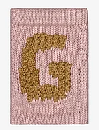 Knitted letter G, rose - G PINK
