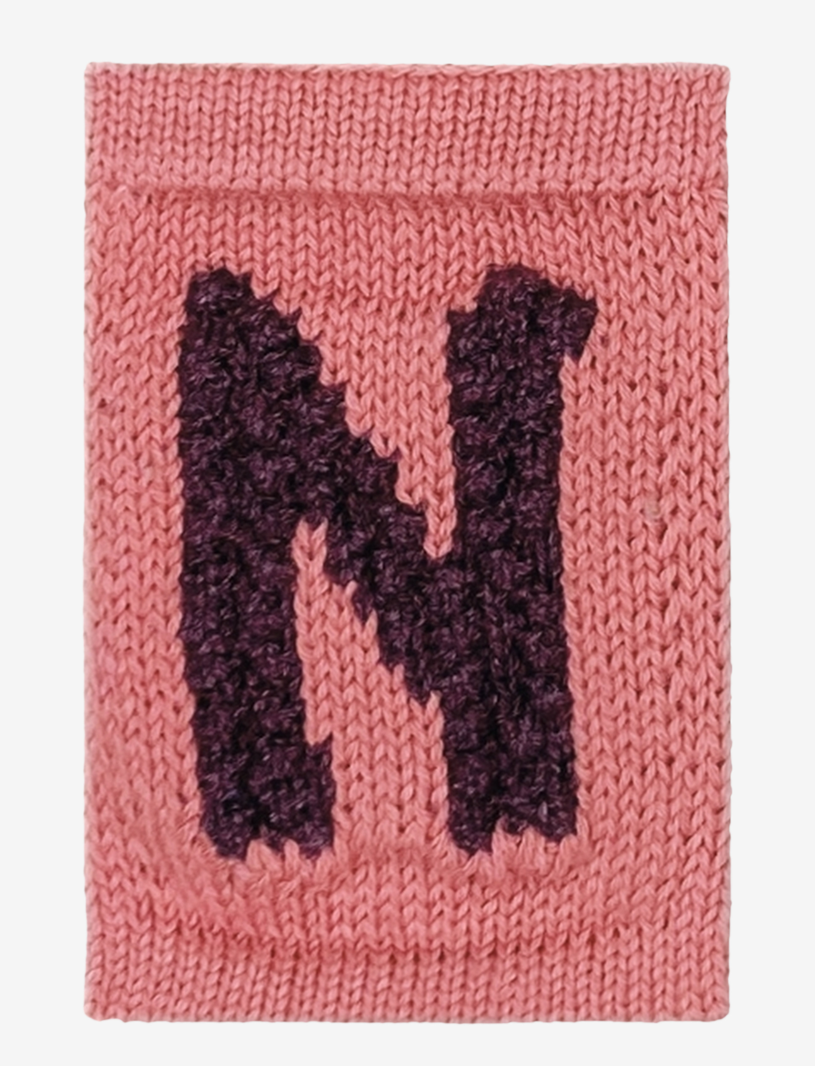 SMALLSTUFF Strick Letter N, Rose Pink - One Size 10 Cm - Kinder