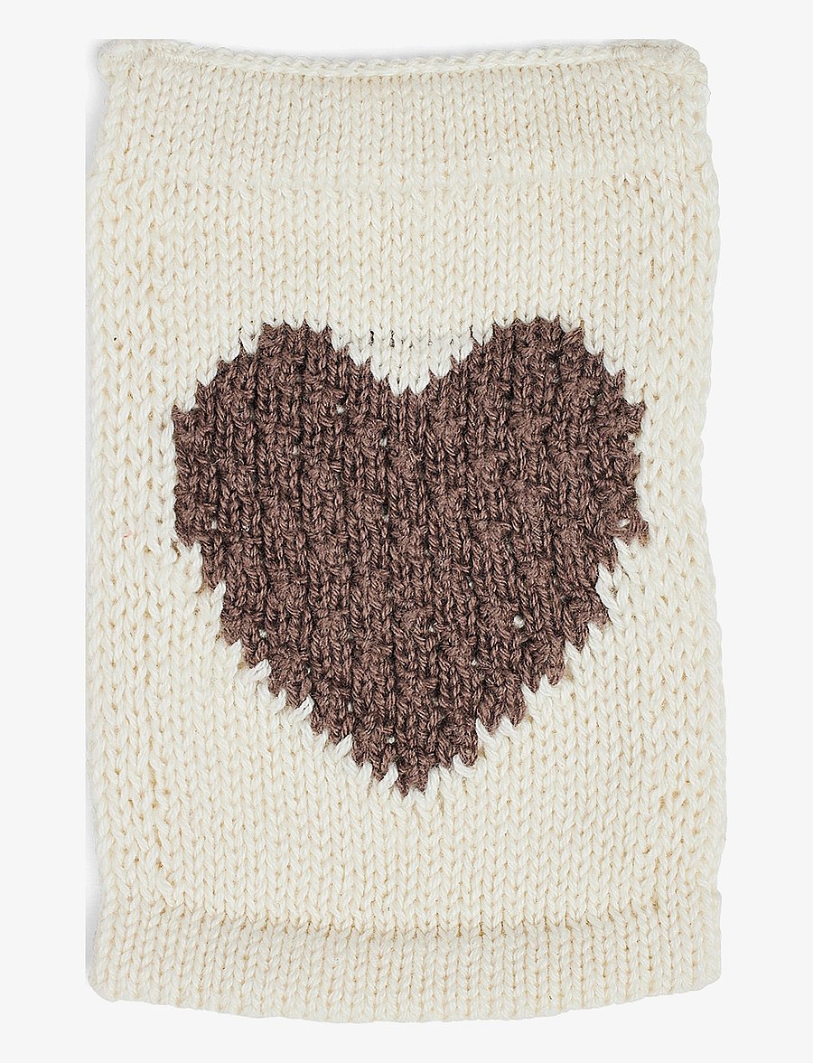 Smallstuff - Knitted flag, heart, nature - dekorationsdetaljer - fh nature - 0