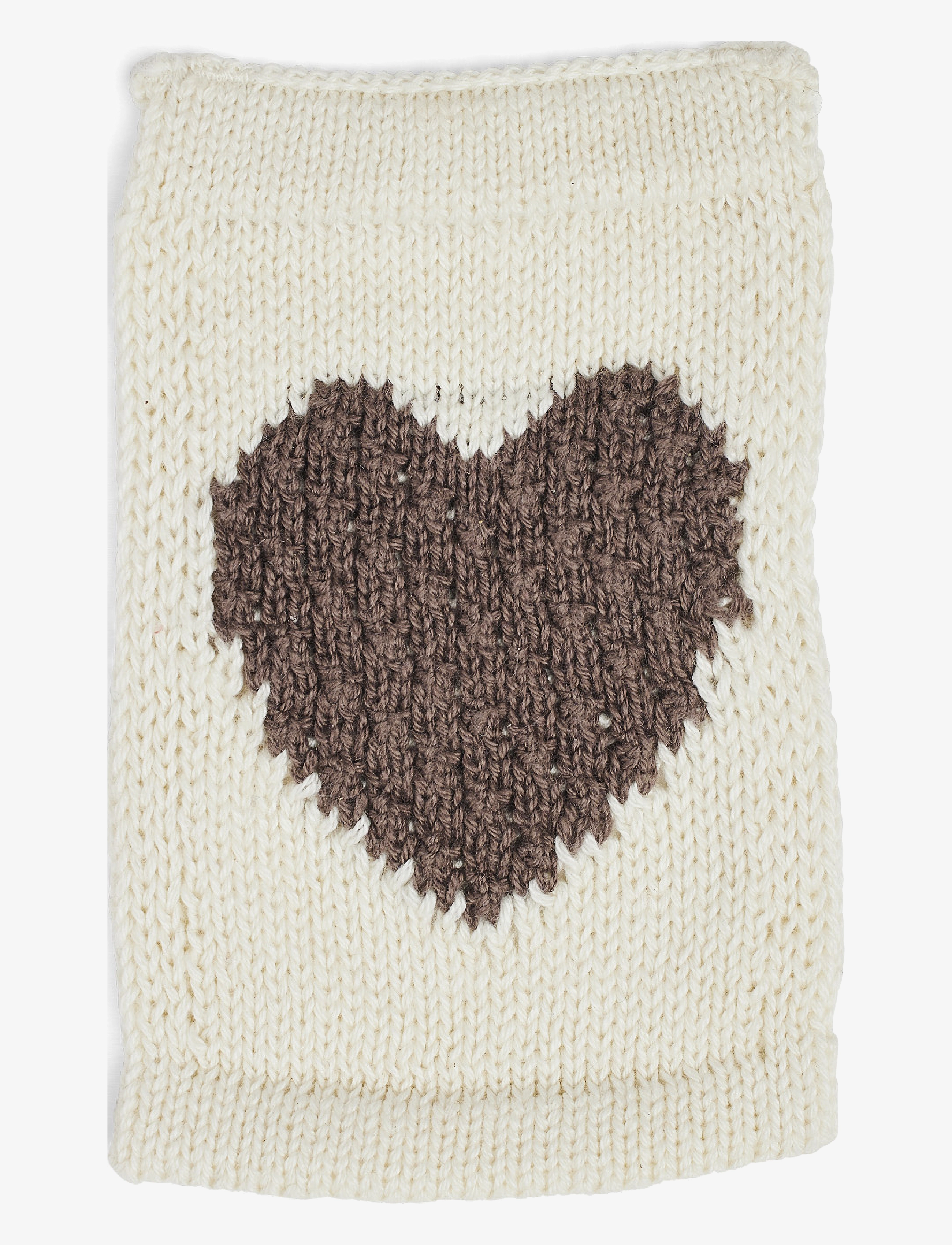 Smallstuff - Knitted  flag, heart, nature - dekorativt tilbehør - fh nature - 1