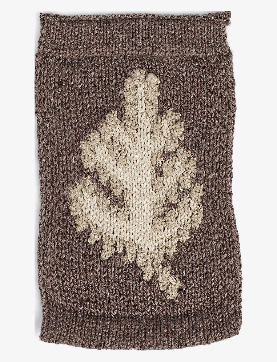 Smallstuff - Knitted flag, leaf, nature - dekorative wohnaccessoires - le nature - 1