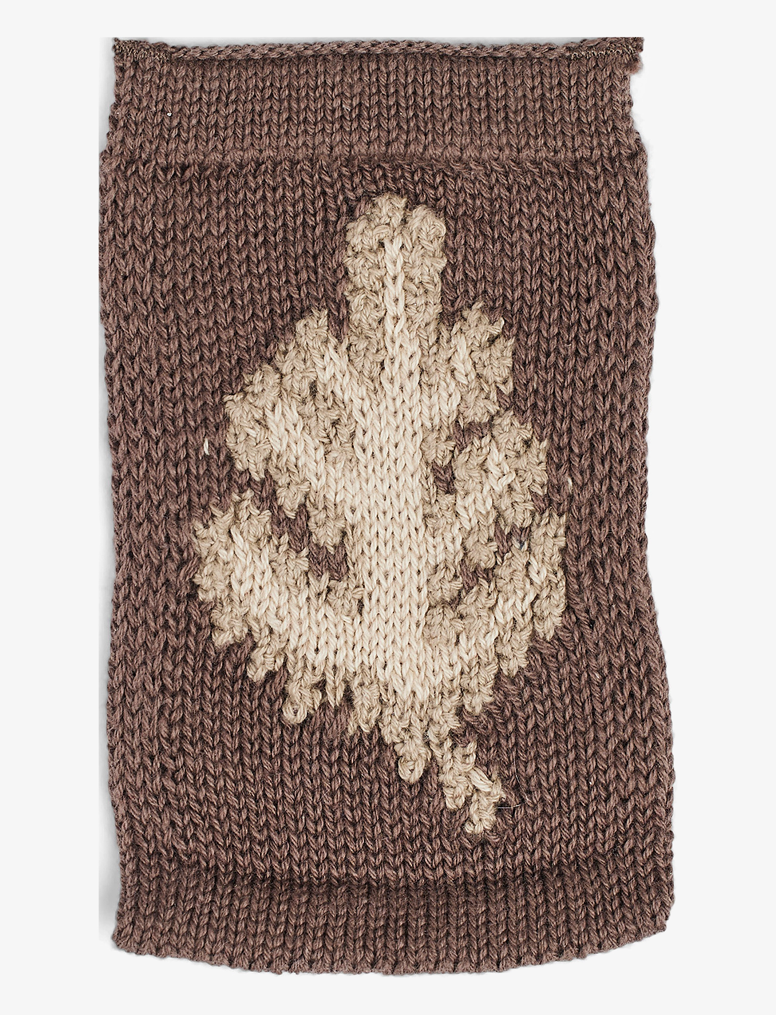 Smallstuff Knitted Flag, Leaf, Nature, One Size, Kids Decor, Braun - Decoration Accessories-details, Kinder