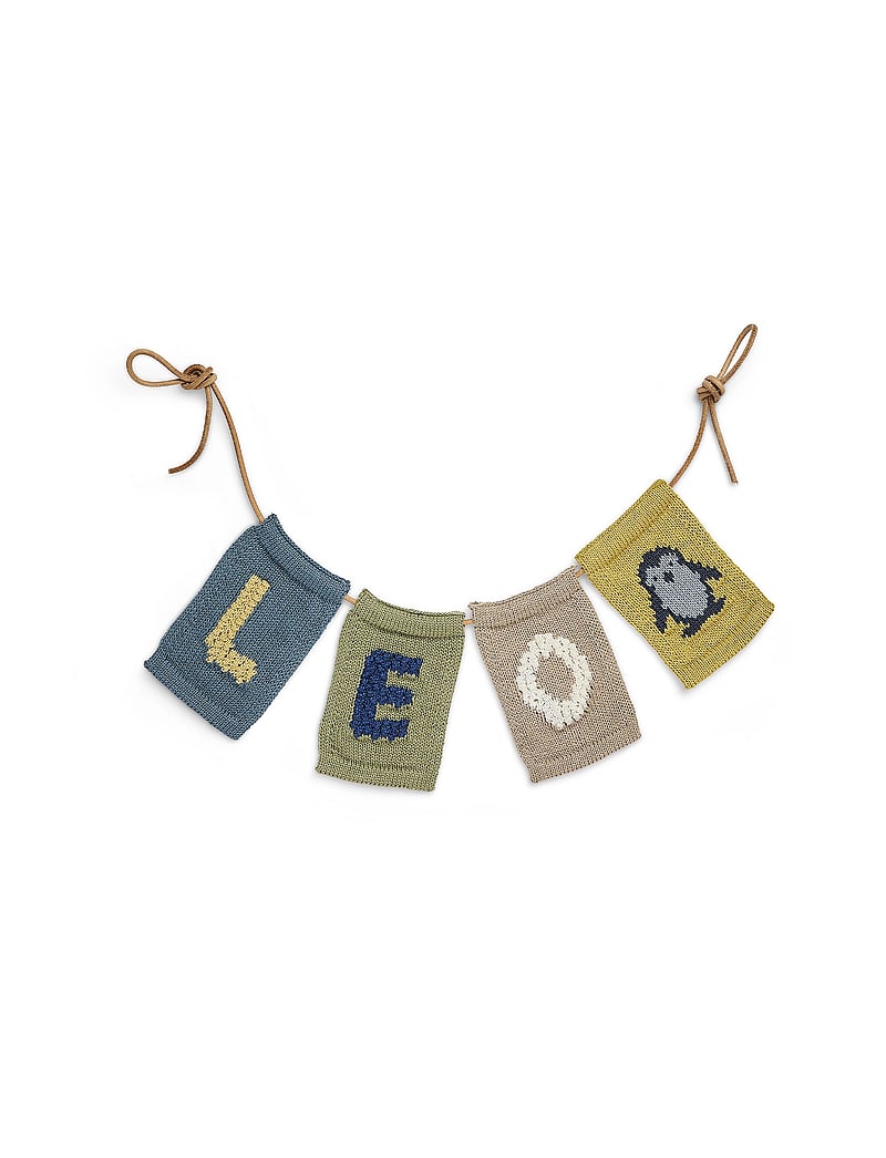 Smallstuff - Knitted flag, pinguin, blue - dekorative wohnaccessoires - blue - 0