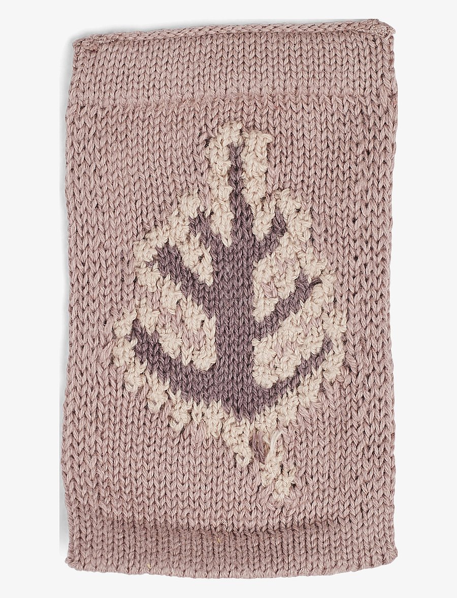Smallstuff - Knitted flag, leaf, rose - dekorative wohnaccessoires - le rose - 2