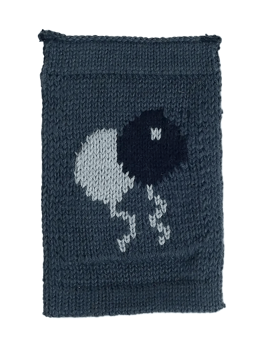 Smallstuff - Knitted flag, birthsday baloones, blue - blue - 0