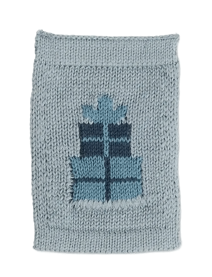 Smallstuff - Knitted flag, birthsday presents, blue - blue - 1