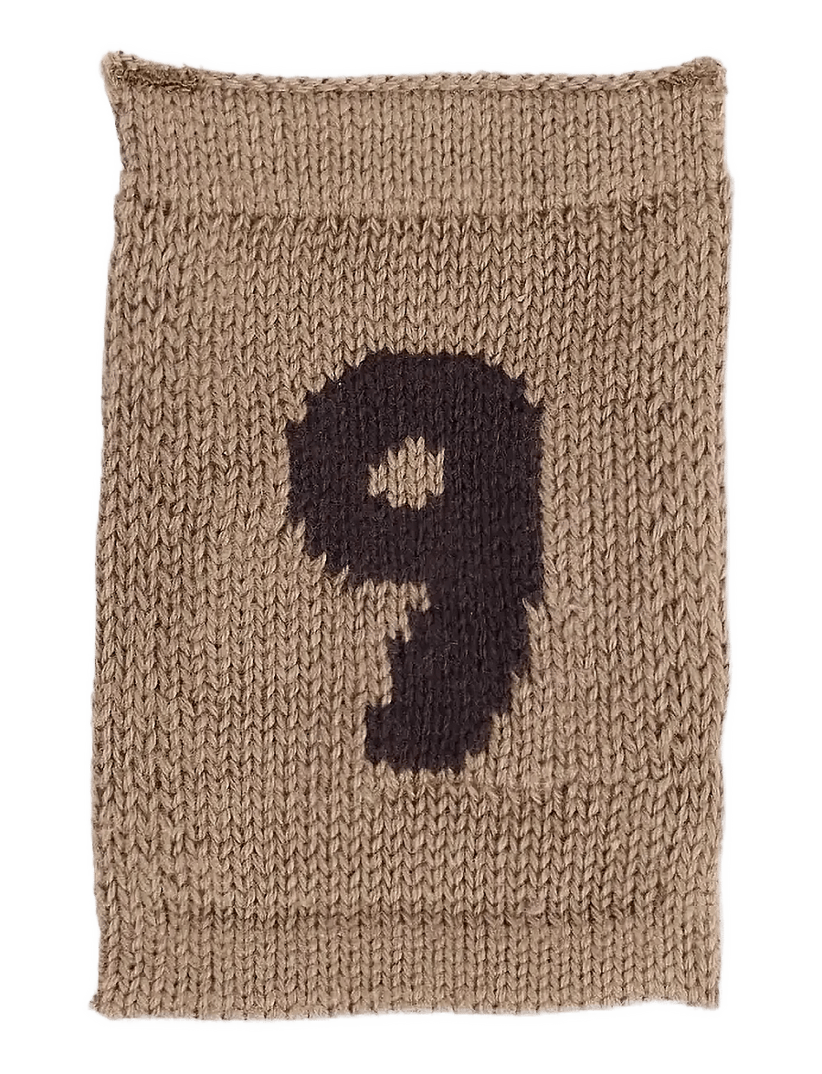 Smallstuff - Knitted flag, 9, nature - dekorative wohnaccessoires - 9 nature - 0