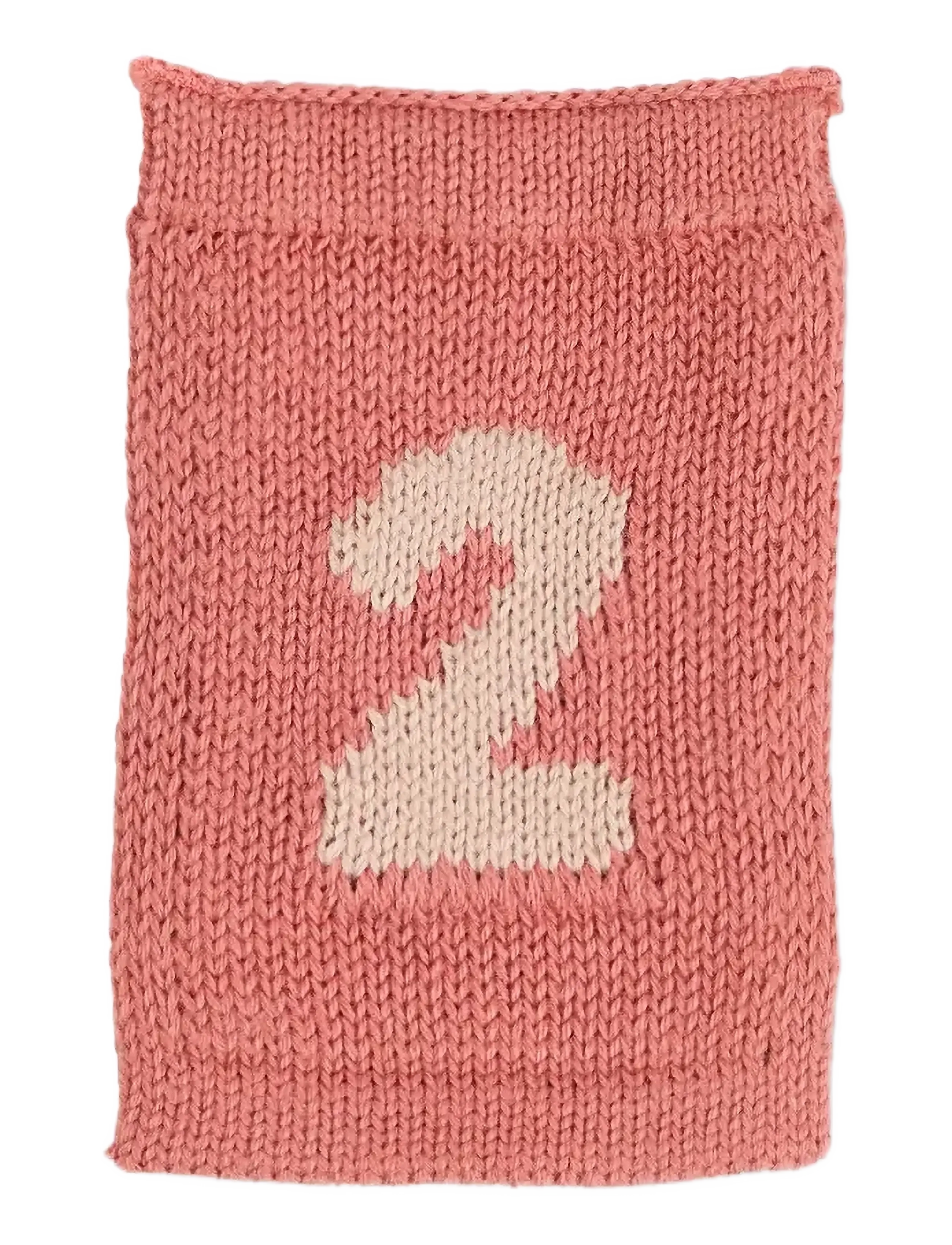 Smallstuff Knitted flag, 2, rose - Smallstuff - 2 ROSE / pink/rose