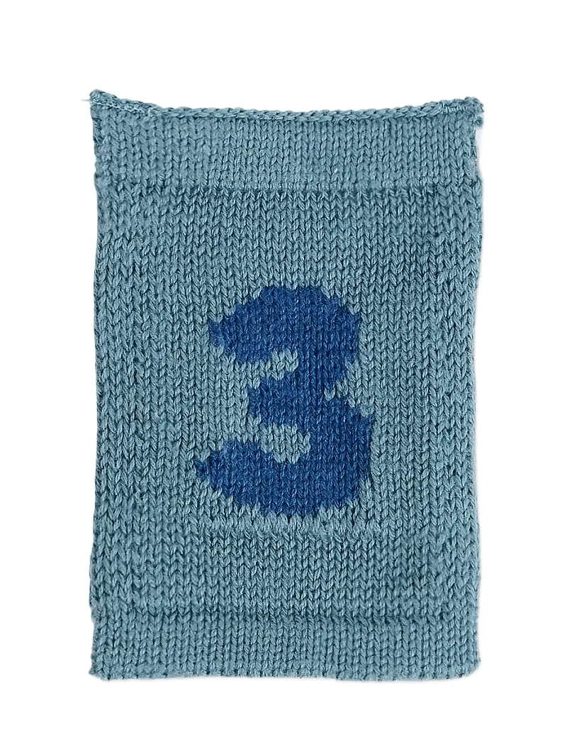 Smallstuff - Knitted flag, 3, blue - blue - 0
